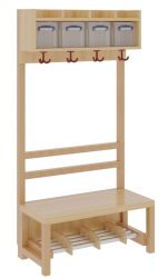 Komplettgarderobe 4 Plätze mit Boxen, versandkostenfrei
